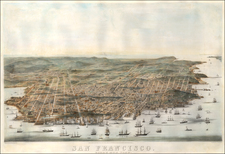 San Francisco & Bay Area Map By Charles   Braddock Gifford