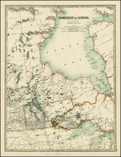 Midwest and Canada Map By W. & A.K. Johnston