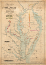 Mid-Atlantic, Maryland, Delaware, Southeast and Virginia Map By Fielding Lucas Jr.