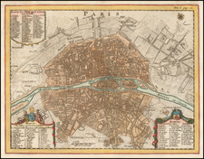 Paris and Île-de-France Map By Nicolas de Fer