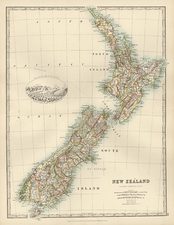 Australia & Oceania and New Zealand Map By W. & A.K. Johnston