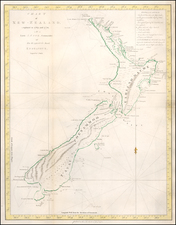 New Zealand Map By James Cook