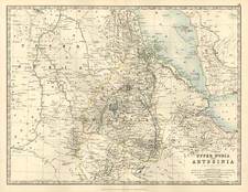 Africa, North Africa and East Africa Map By W. & A.K. Johnston