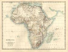 Africa and Africa Map By W. & A.K. Johnston