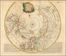 Northern Hemisphere, Polar Maps and Canada Map By Emanuel Bowen