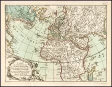 United States, Europe, India, Middle East, Africa and Canada Map By Giovanni Antonio Rizzi-Zannoni