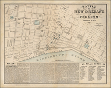 Louisiana Map By Thomas Sydenham Hardee