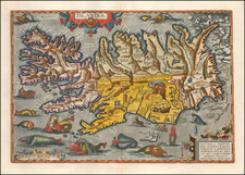 Iceland Map By Abraham Ortelius