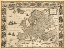 Europe Map By Willem Janszoon Blaeu