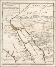 Southwest, Mexico, Baja California and California Map By Fr. Eusebio Kino