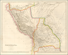 Paraguay & Bolivia and Peru & Ecuador Map By John Arrowsmith