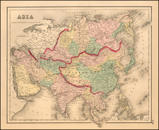 Asia Map By Joseph Hutchins Colton