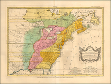 United States, North America and Canada Map By Jean Palairet