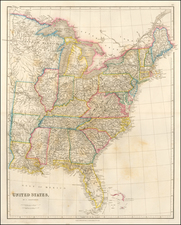 United States Map By John Arrowsmith