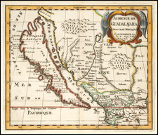 Southwest, Baja California, California and California as an Island Map By Nicolas Sanson