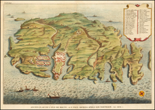 Malta Map By Augustin Calmet