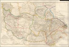 India, Central Asia & Caucasus, Middle East and Persia & Iraq Map By John Arrowsmith