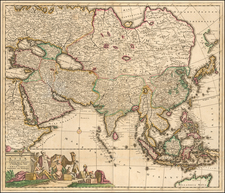 Asia Map By Theodorus I Danckerts