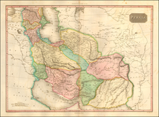 Central Asia & Caucasus, Middle East and Persia & Iraq Map By John Pinkerton