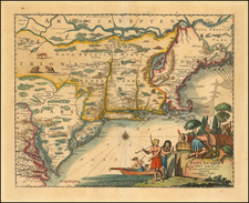 New England and Mid-Atlantic Map By John Ogilby