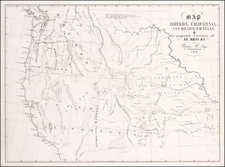 Texas, Plains, Nebraska, Southwest, Rocky Mountains, Oregon, Washington and California Map By Rufus Sage