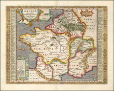 France Map By Abraham Ortelius