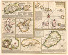 Malta and African Islands, including Madagascar Map By Emanuel Bowen