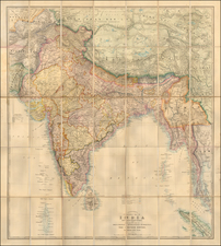 India Map By Edward Stanford