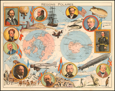 Polar Maps and Pictorial Maps Map By Joseph Porphyre Pinchon