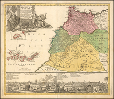 North Africa Map By Johann Christoph Homann