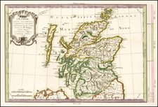 Scotland Map By Etienne-Andre Philippe  De Pretot
