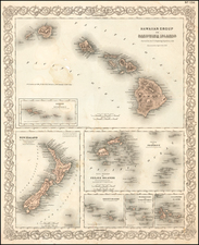 Hawaii and Hawaii Map By Joseph Hutchins Colton