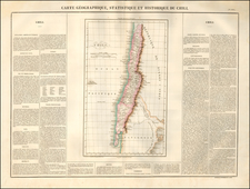 Carte Geographique, Statistique et Historique Du Chili By Jean Alexandre Buchon