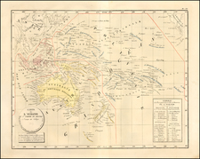 Pacific, Oceania and Other Pacific Islands Map By H. Selves