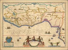 West Africa Map By Willem Janszoon Blaeu