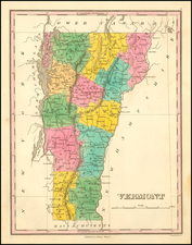 New England and Vermont Map By Anthony Finley