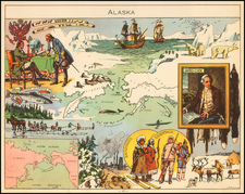 Alaska and Pictorial Maps Map By Joseph Porphyre Pinchon