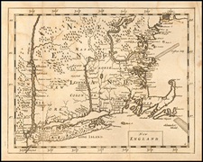 New England and New York State Map By Sir Jonas Moore