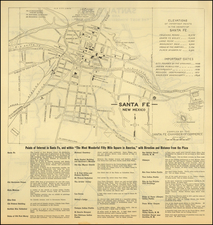 New Mexico Map By Santa Fe Chamber of Commerce