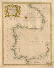 France and Spain Map By Emanuel Bowen