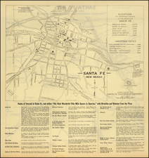 New Mexico Map By Santa Fe Chamber of Commerce