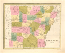 Arkansas Map By Thomas Gamaliel Bradford