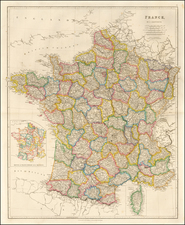 France Map By John Arrowsmith