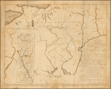 A Map shewing the relative situation of a tract of Land belonging to I.B. Church Esqr.  / .  This Tract of Land contains 100,000 Acres, and is situated on the Geneseo River; 22 Miles South of Williamsburgh, 100 East of Presque-Isle, 8 North of the Pennsylvania Line, and 16 West of the navigable waters of the Susquenhannah . . . 