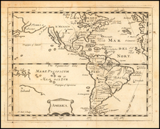 California as an Island and America Map By Sir Jonas Moore