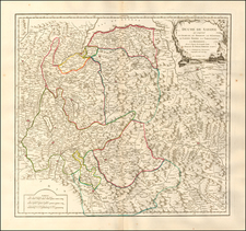 Northern Italy and Sud et Alpes Française Map By Gilles Robert de Vaugondy