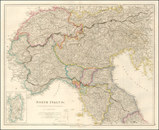 Austria and Northern Italy Map By John Arrowsmith