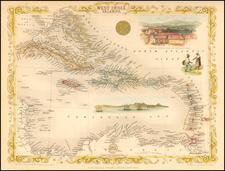 Caribbean Map By John Tallis