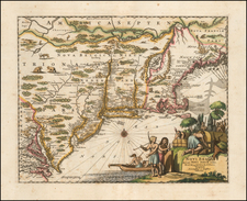 New England and Mid-Atlantic Map By John Ogilby