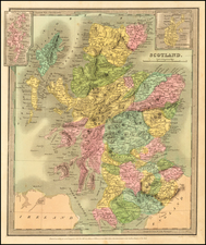 Scotland Map By David Hugh Burr